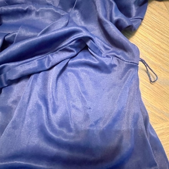 Bcbgmaxazria Pearl Jersey Long Sleeve Wrap Maxi Dress Royal Blue - Picture 13 of 14